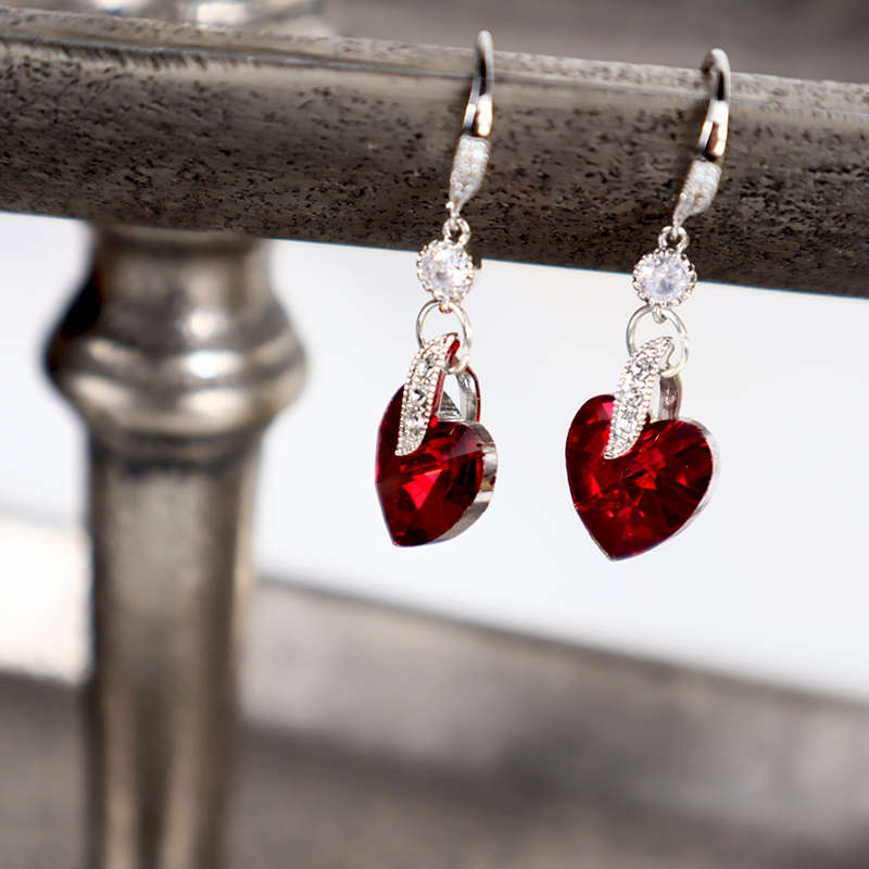 Herzchen-Glas-Ohrringe