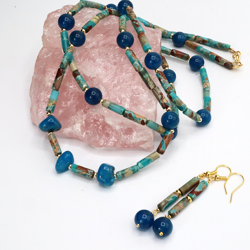 Apatit-Jaspis Schmuckset