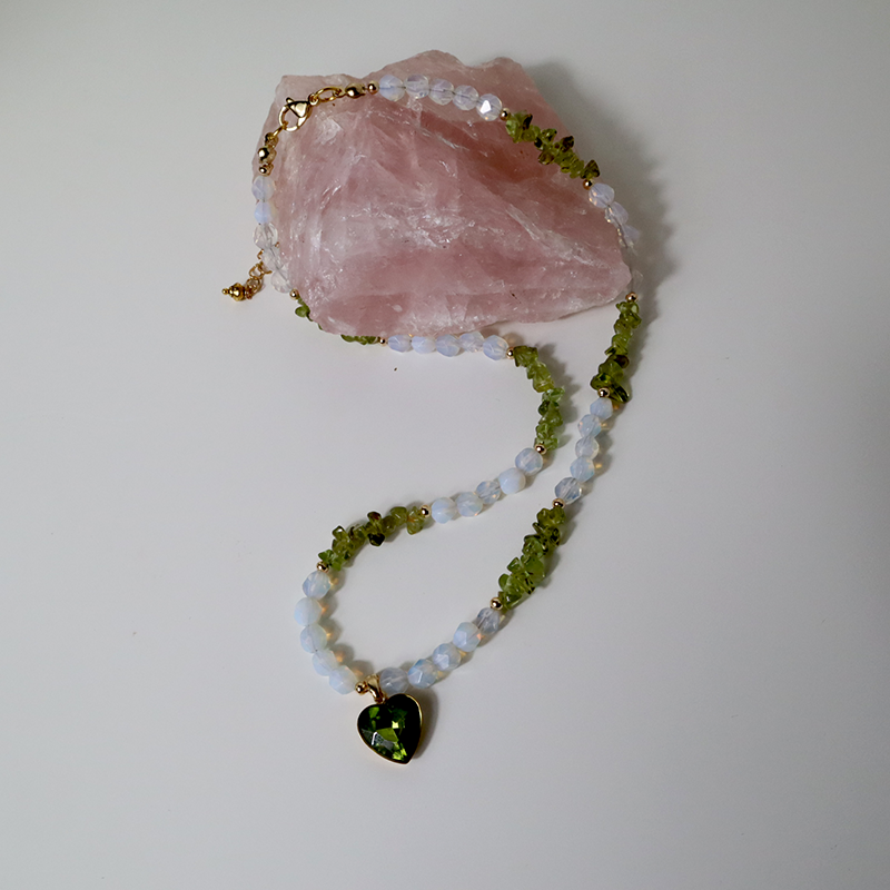 Opalith - Olivin Schmuckset