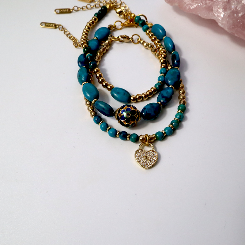 Chrysokoll Armband-Set