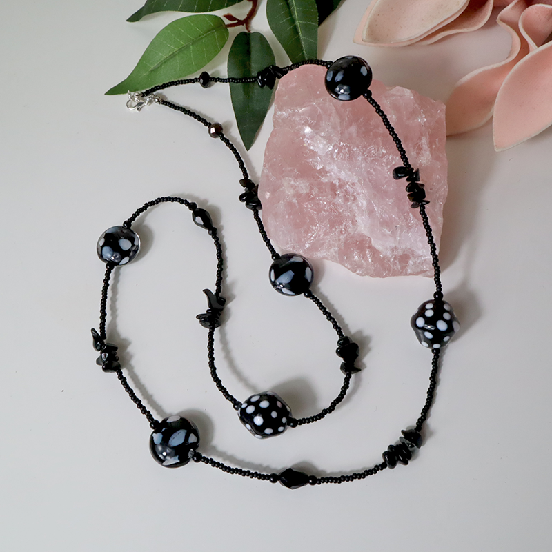 Obsidian Halskette