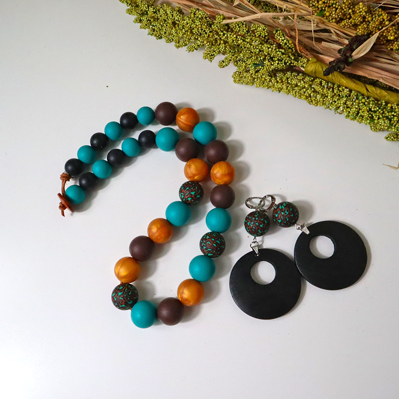 Sommer - Holzohrringe