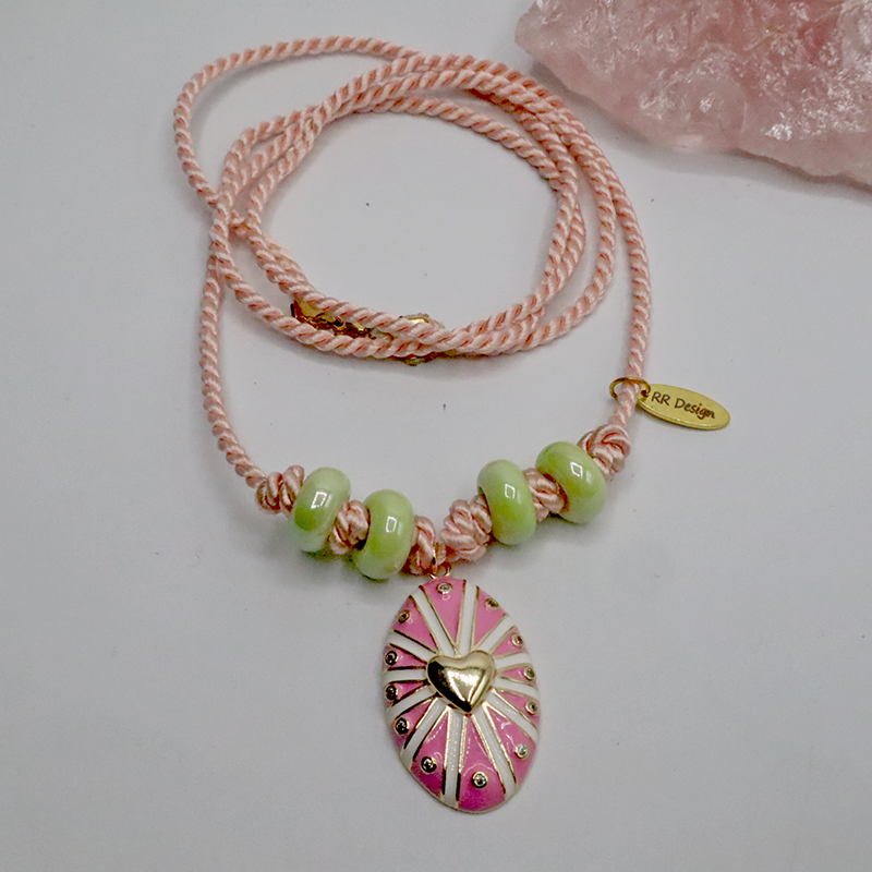 Kordelkette / rosa