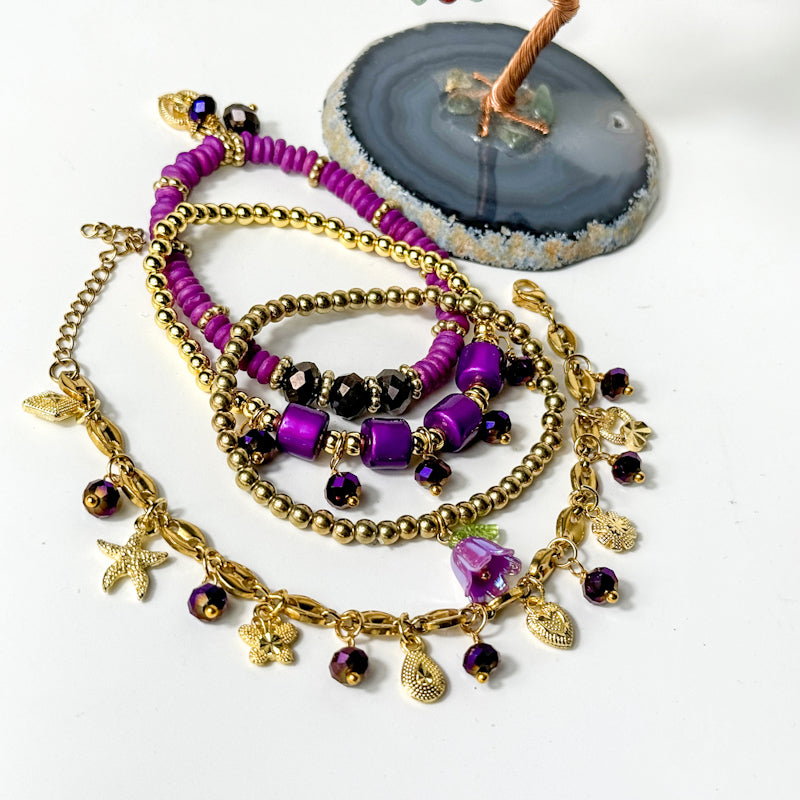 Lila Armband-Set