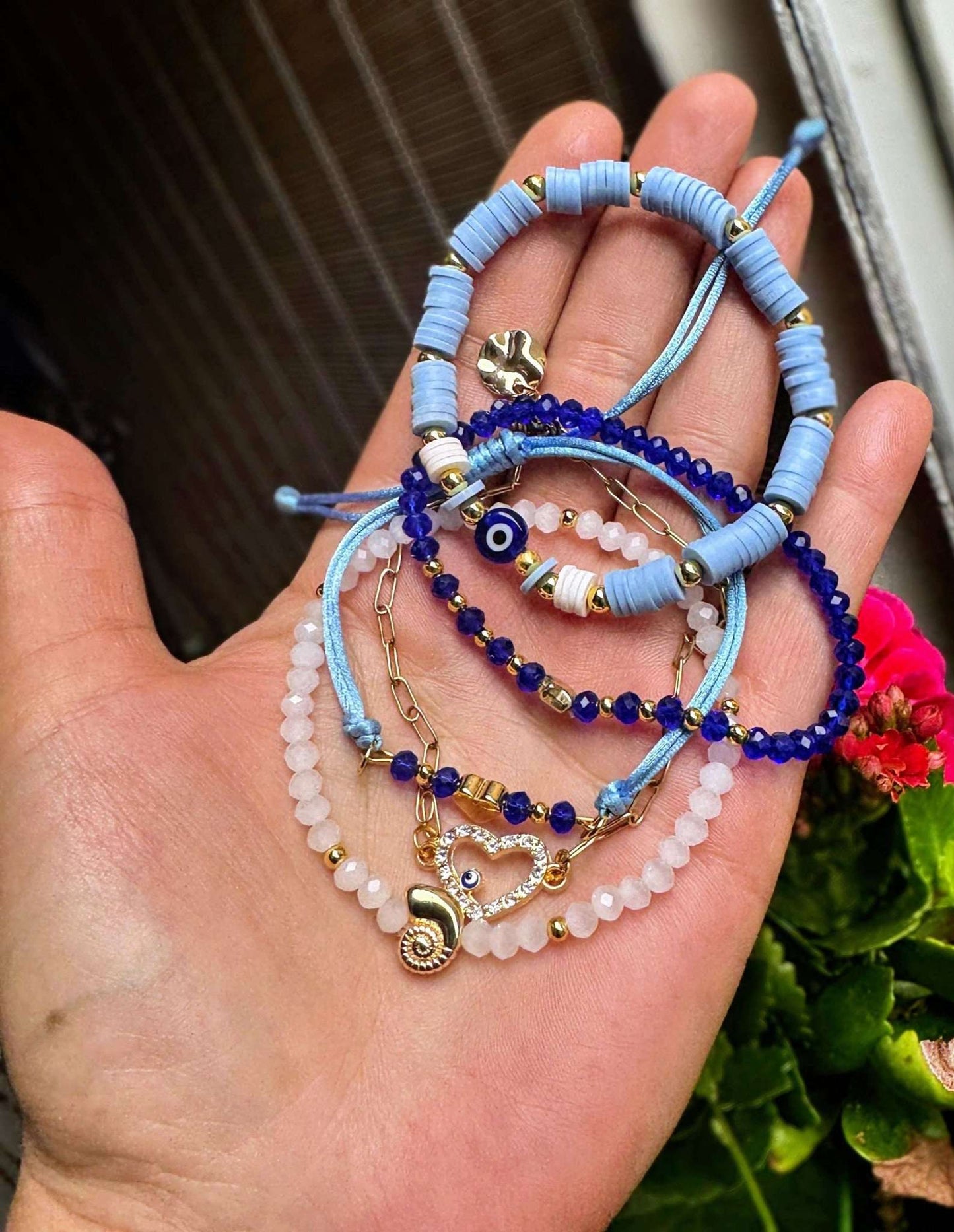 Kobaltblau Armband-Set