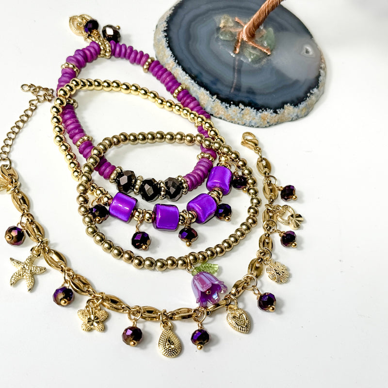 Lila Armband-Set