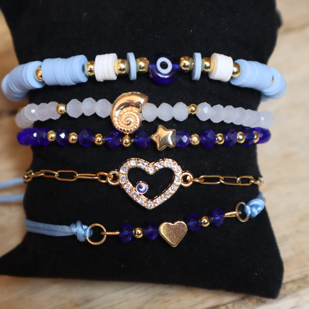 Kobaltblau Armband-Set