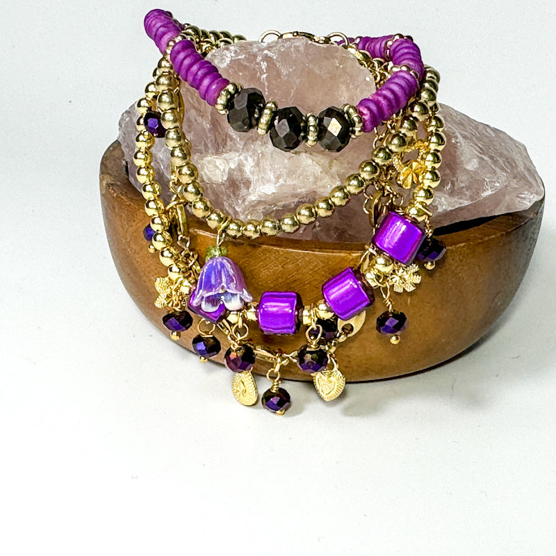 Lila Armband-Set