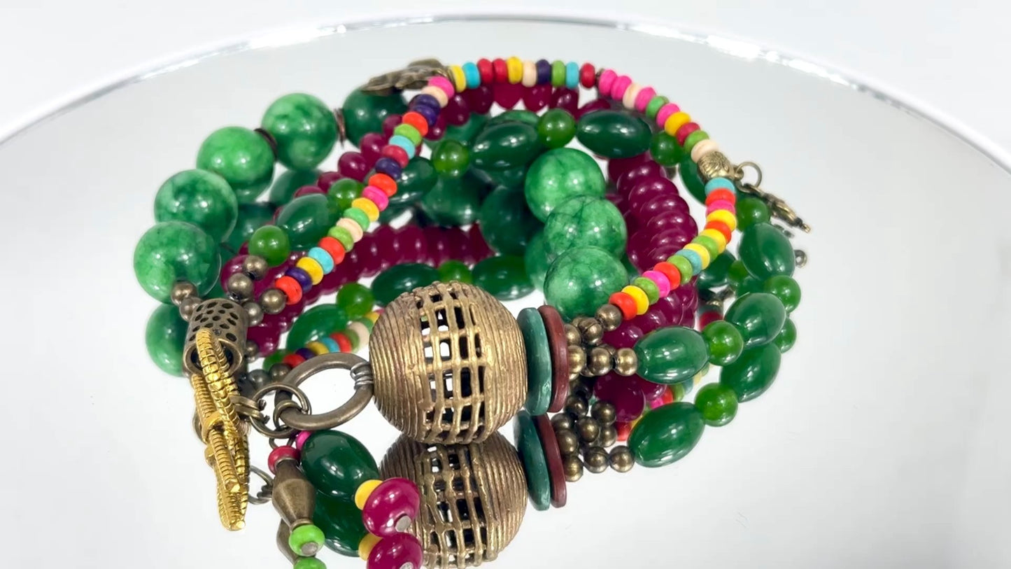 Aventurin, Rubin Armband