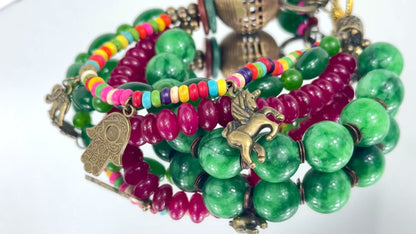 Aventurin, Rubin Armband