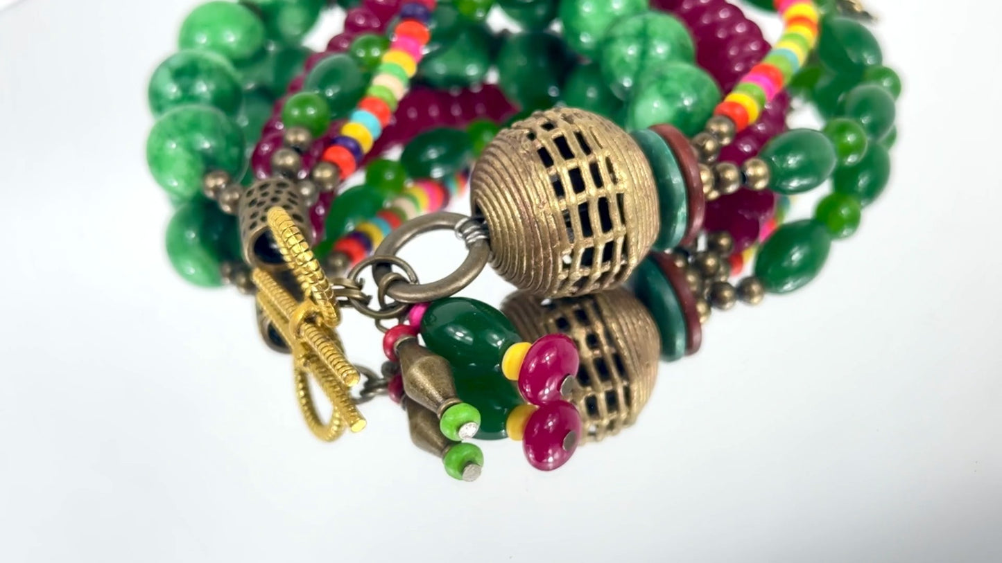 Aventurin, Rubin Armband