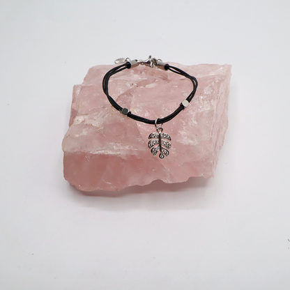 Kordelarmband mit Zirkonia-Anhänger