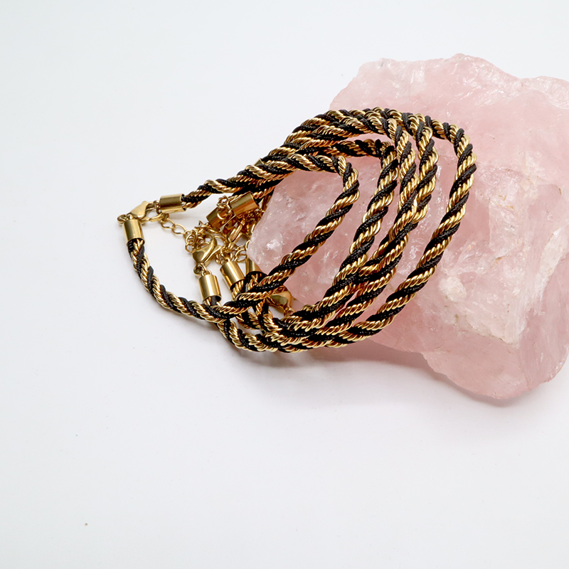 Edelstahl-Kordel-Armband
