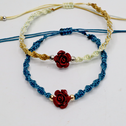 Rosen-Kordelarmband