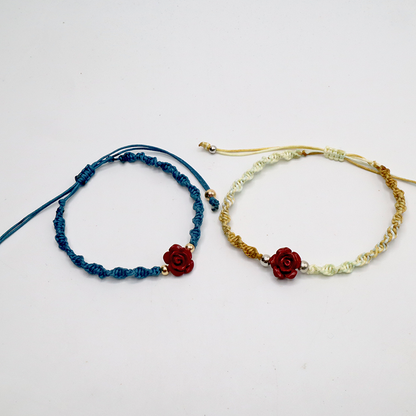 Rosen-Kordelarmband