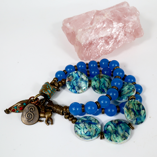 Jade-Perlmutt-  Armband