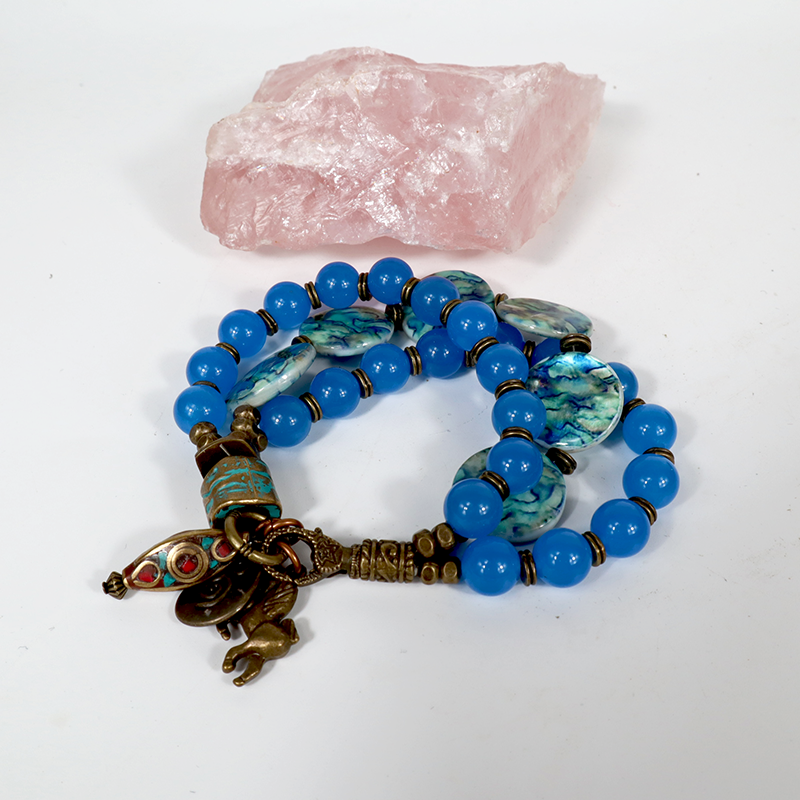 Jade-Perlmutt-  Armband