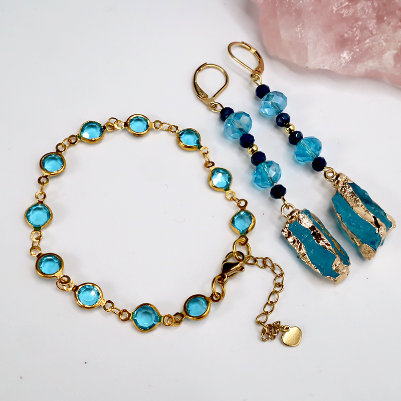 Blau- Schmuck-Set
