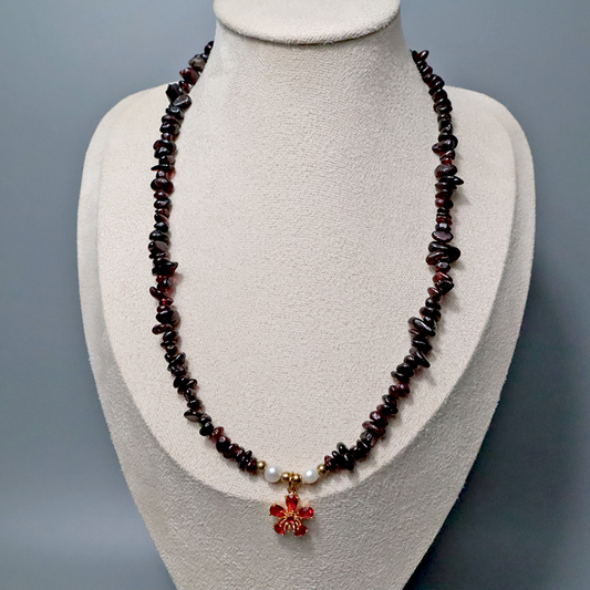 Granat Halskette