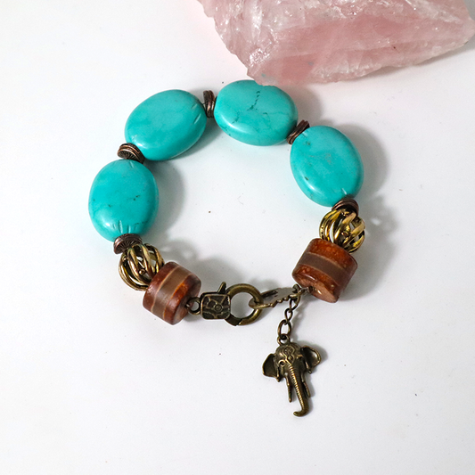 Türkis-Howlith Armband