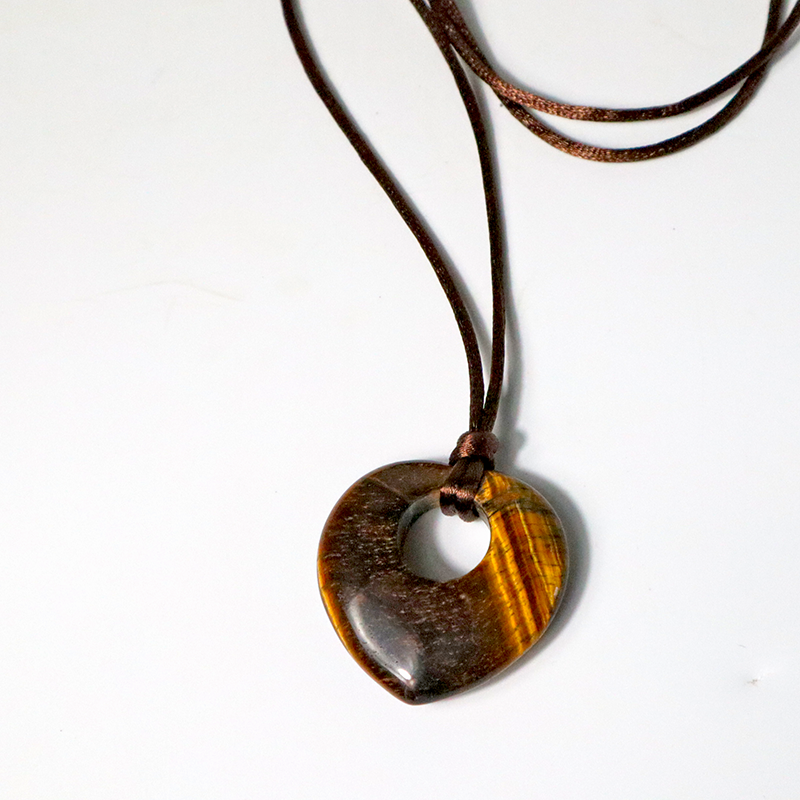 Kordelkette / Tigerauge Anhänger