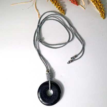 Kordelkette /Blaufluss Anhänger