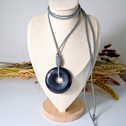 Kordelkette /Blaufluss Anhänger