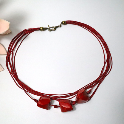 Kordelkette / rot