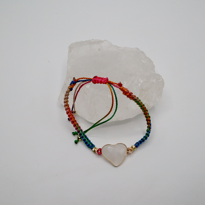 Kordelarmband mit Herz