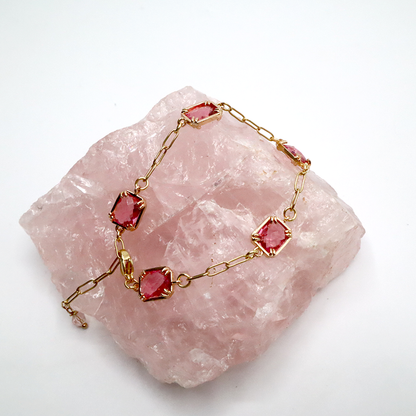 Edelstahlarmband / rosa