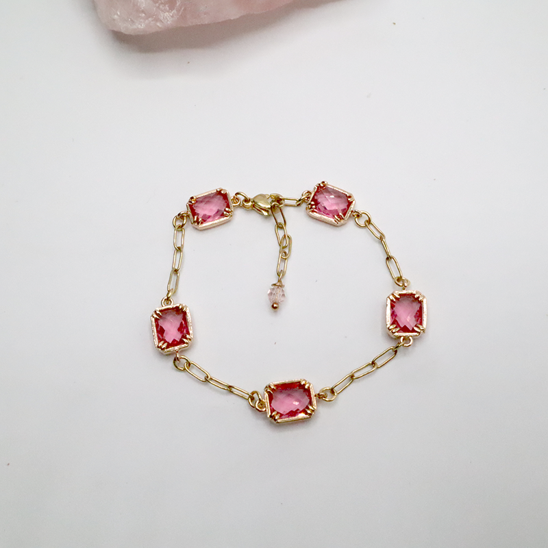 Edelstahlarmband / rosa