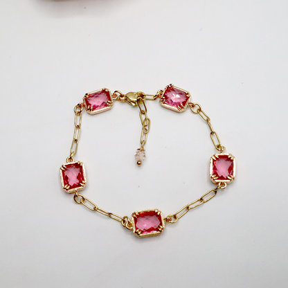 Edelstahlarmband / rosa