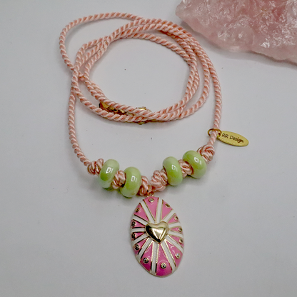 Kordelkette / rosa