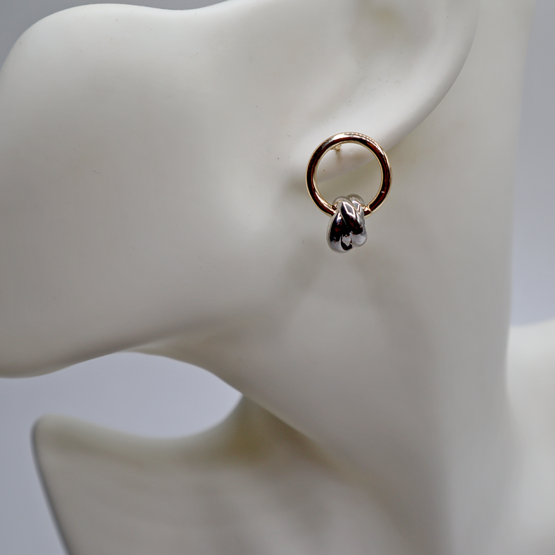 Gold-Silber Ohrstecker
