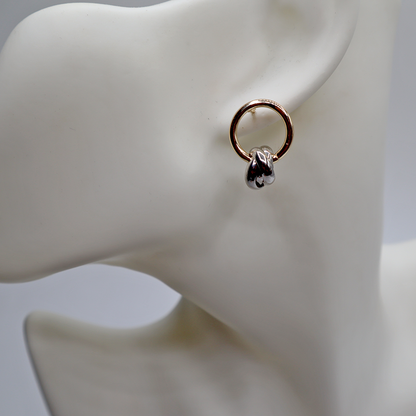 Gold-Silber Ohrstecker