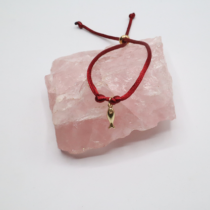Rotes Kordelarmband