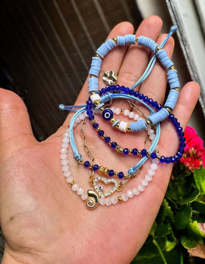 Kobaltblau Armband-Set