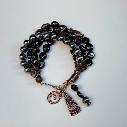 Granat  Armband