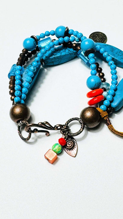 Türkis-Howlith Armband Damen