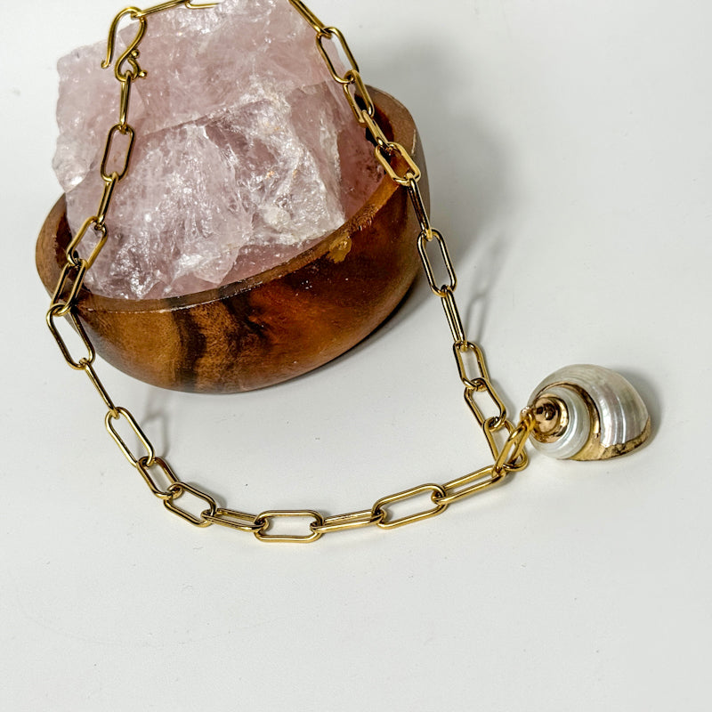 Schnecke- Halskette & Ohrringe