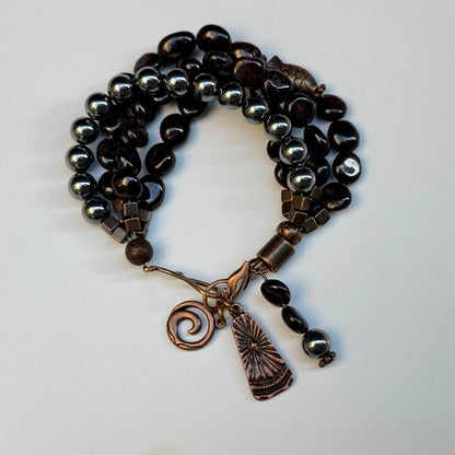 Granat  Armband