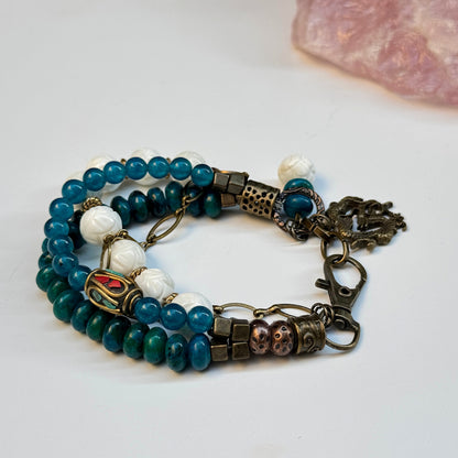 Chrysokoll-Apatit Armband