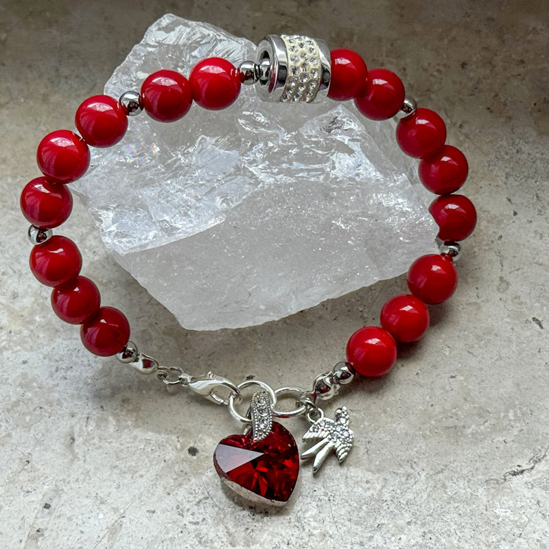 Rotes-Jade Armband