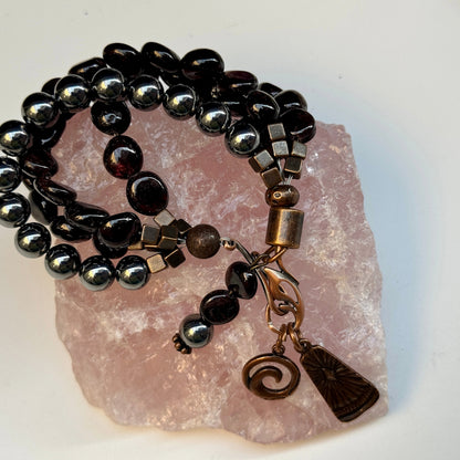 Granat  Armband