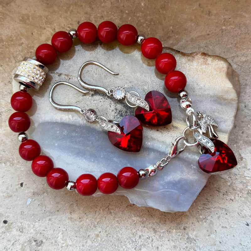 Rotes-Jade Armband