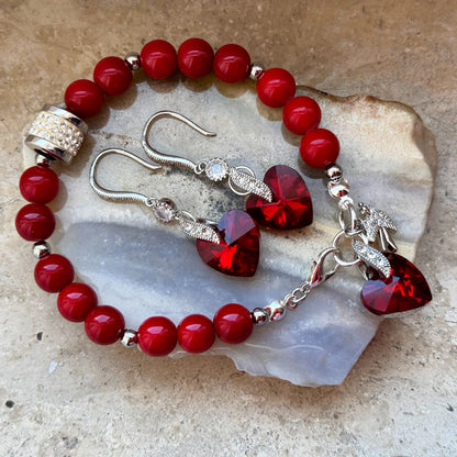 Rotes-Jade Armband