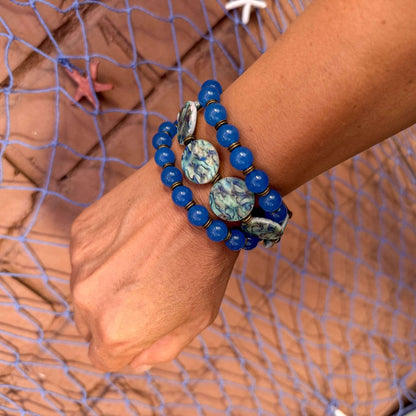 Jade-Perlmutt-  Armband