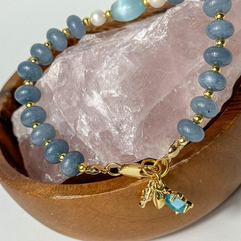 Opal & Aquamarin Schmuckset