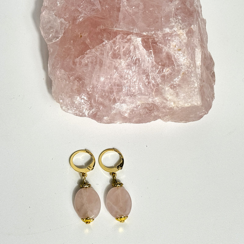Rosenquarz Ohrringe