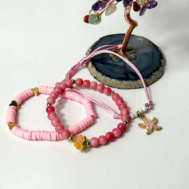 Rosa Armband-Set